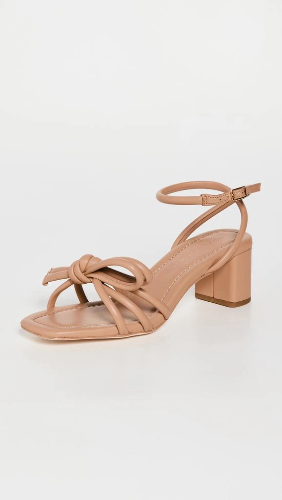 Loeffler Randall Mikel Leather Bow Mid-Heel Sandals 1