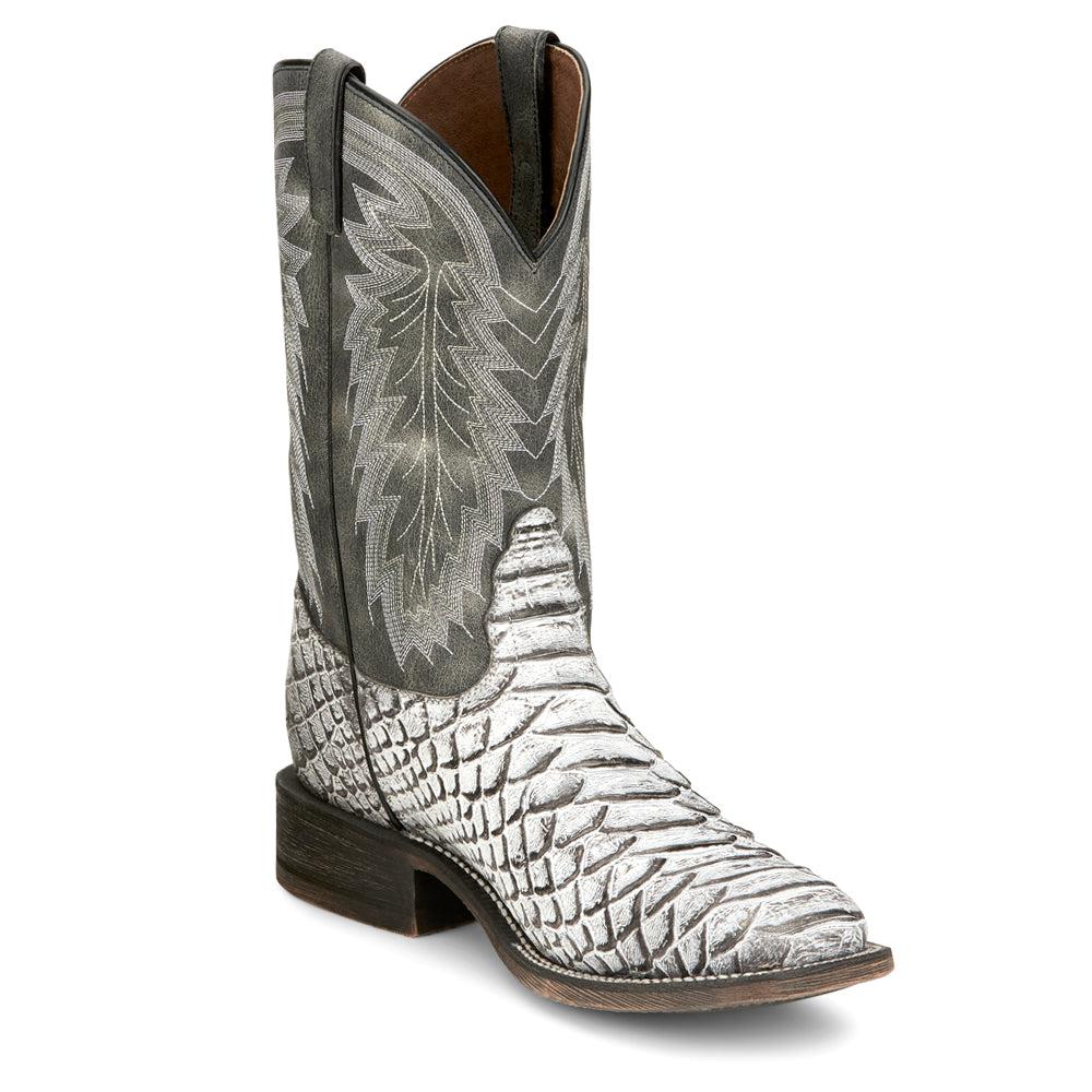 Nocona Boots Mescalero Rodeo Snake Print Square Toe Cowboy Boots