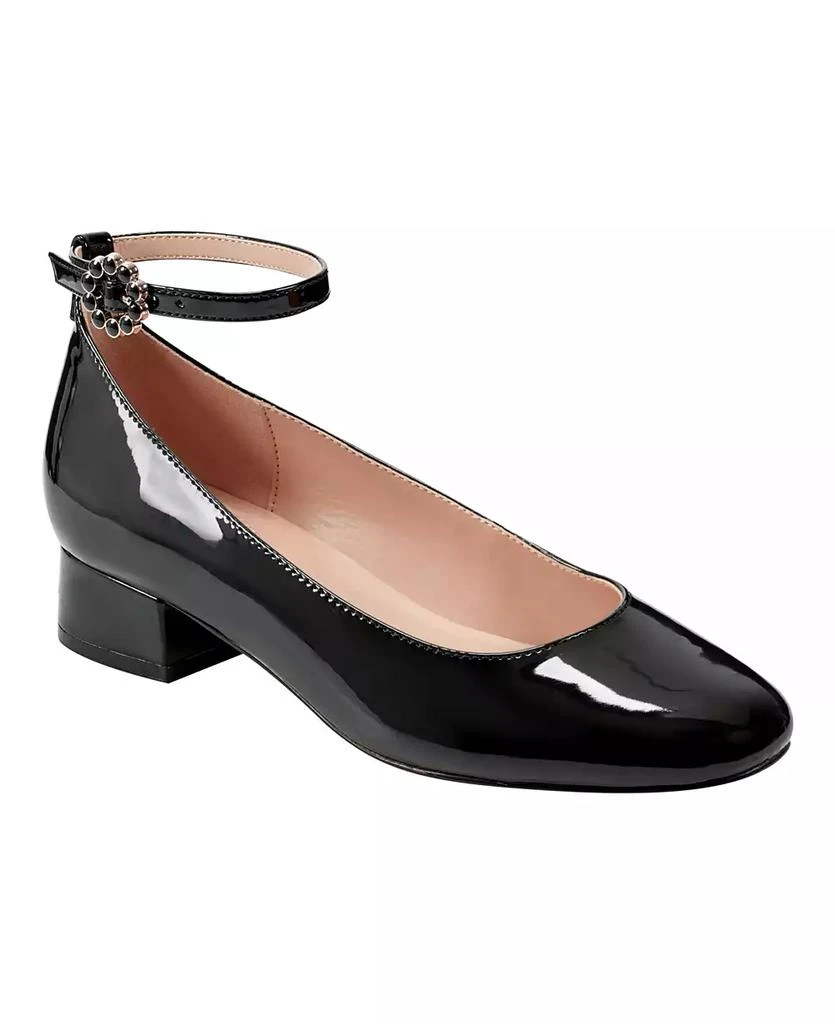 Bandolino Women's Lexy Ankle Strap Low Block Heel Pumps 1
