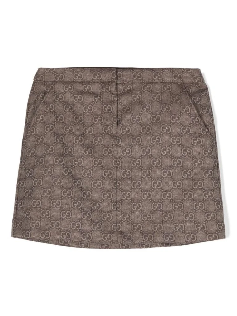 Gucci Gucci Kids GG Supreme-Patterned Straight Hem Skirt 2