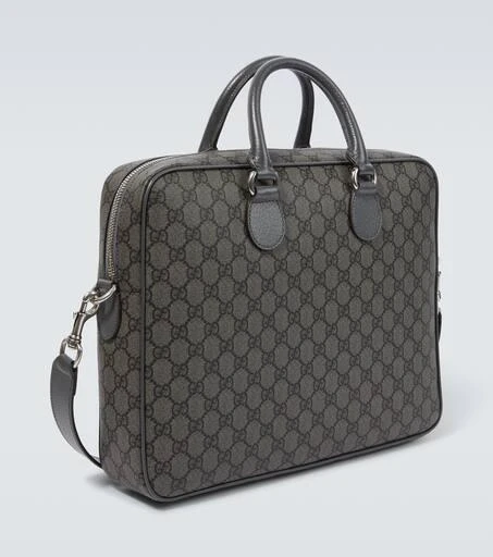 Gucci GG Supreme leather-trimmed briefcase 5