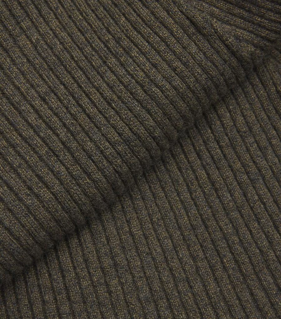 Johnstons of Elgin Cashmere Ribbed A-Line Midi Skirt 5