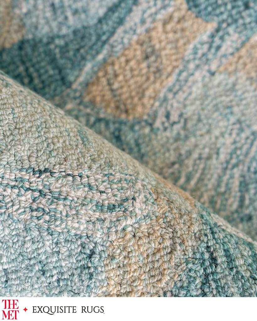 Exquisite Rugs Botanica Hand-Tufted Turquoise Rug, 9' x 12'