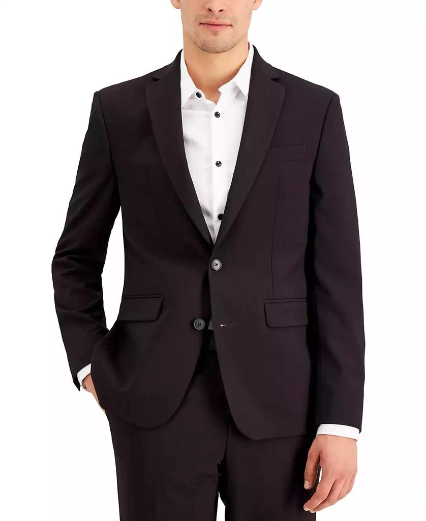 INC International Men's Slim-Fit Burgundy Solid Suit Jacket, Created for Macy's 1