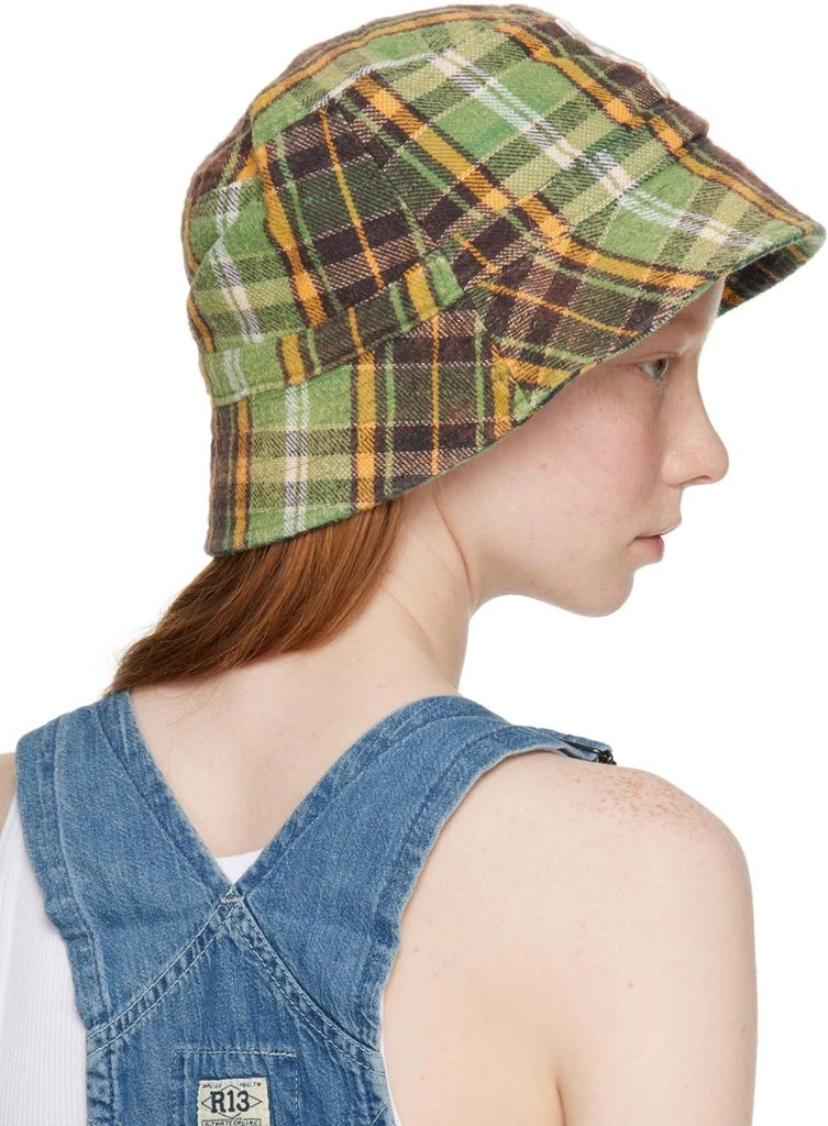 R13 Green Plaid Bucket Hat 3