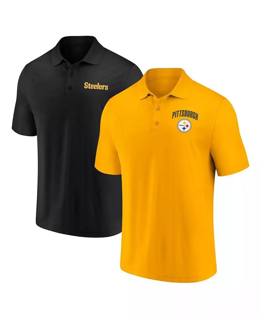 Fanatics Men's Pittsburgh Steelers Lockup Two-Pack Set Polo Shirt 1