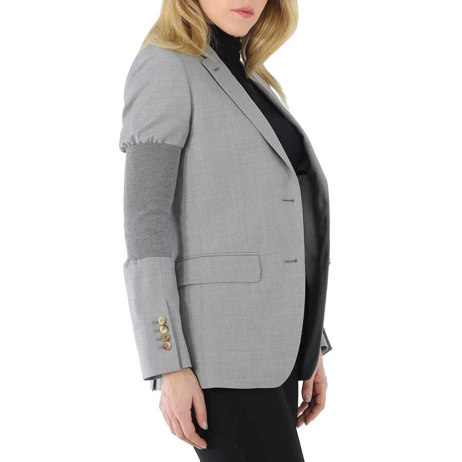 Burberry Ladies Ribbed-panel Single-breasted Wool Blazer Jacket 2