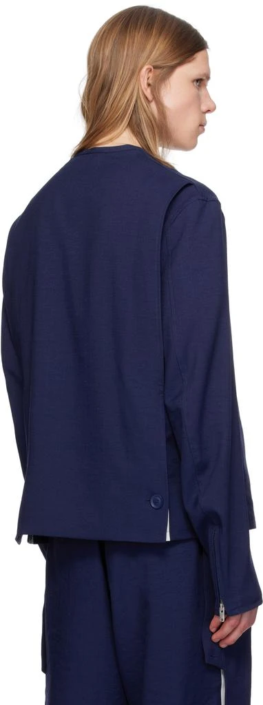 Y-3 Blue Sport Uniform 3 Stripes Jacket 3