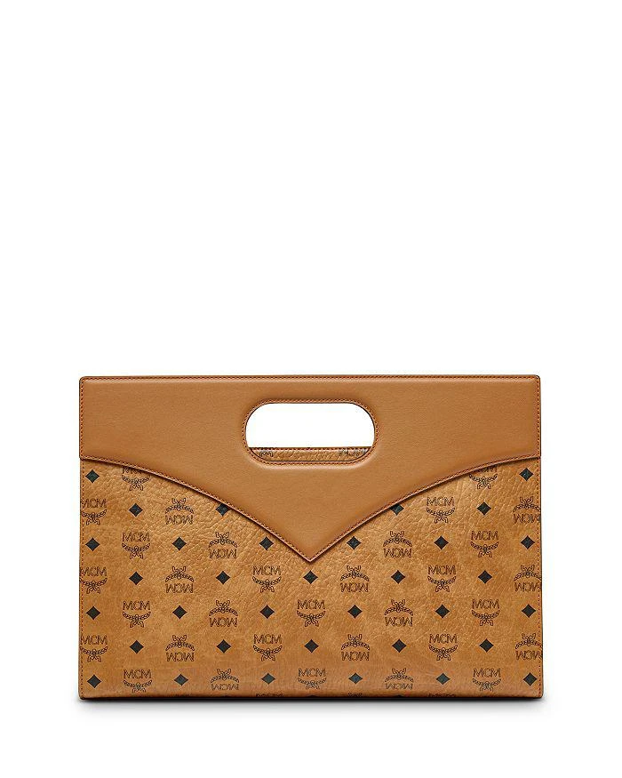 MCM Diamond VI Leather & Canvas Handbag 2