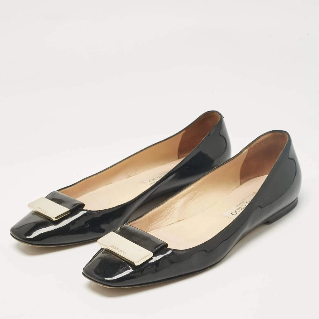 Jimmy Choo Jimmy Choo Black Patent Leather Ballet Flats Size 40 2