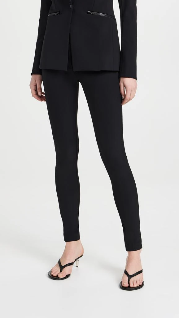VERONICA BEARD Black Scuba Leggings 1