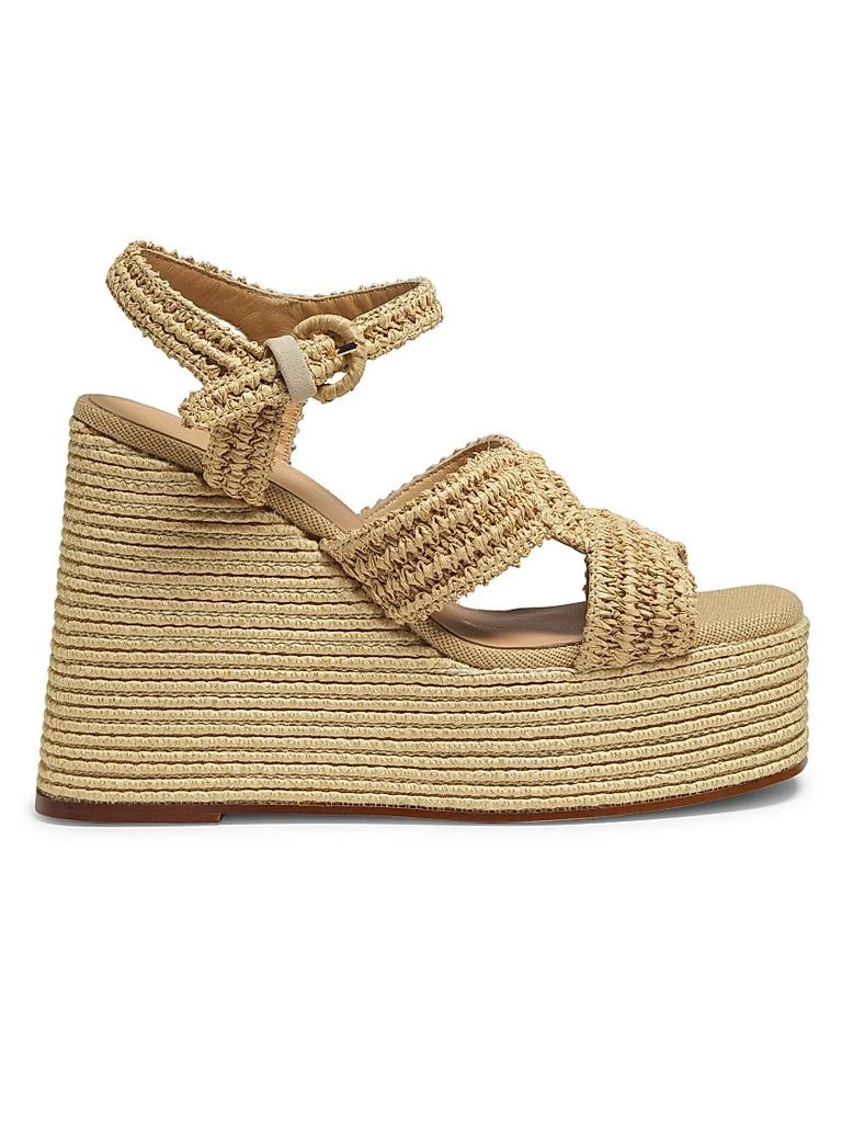 CASTAÑER Fiodora Raffia Wedge Sandals 1