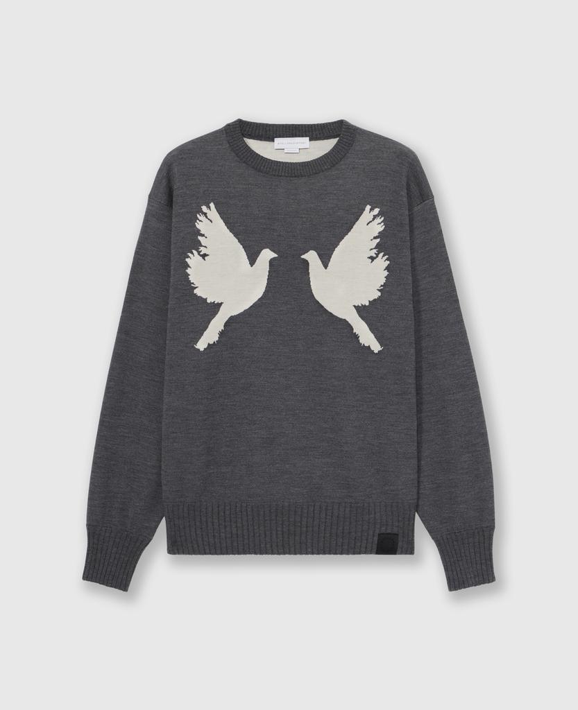 Stella McCartney Stella McCartney - Dove Appliqué Crewneck Jumper, Woman, Grey, Size: L