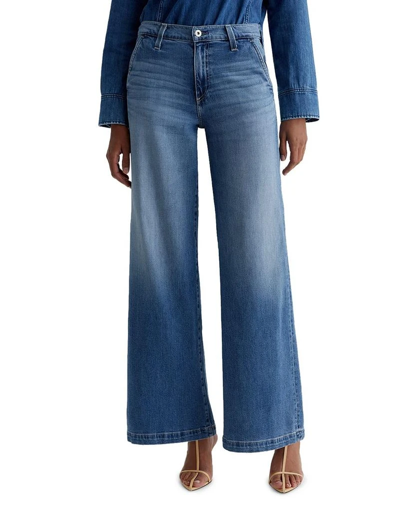 AG Stella Low Slung Palazzo Jeans in Nautical Mile 1