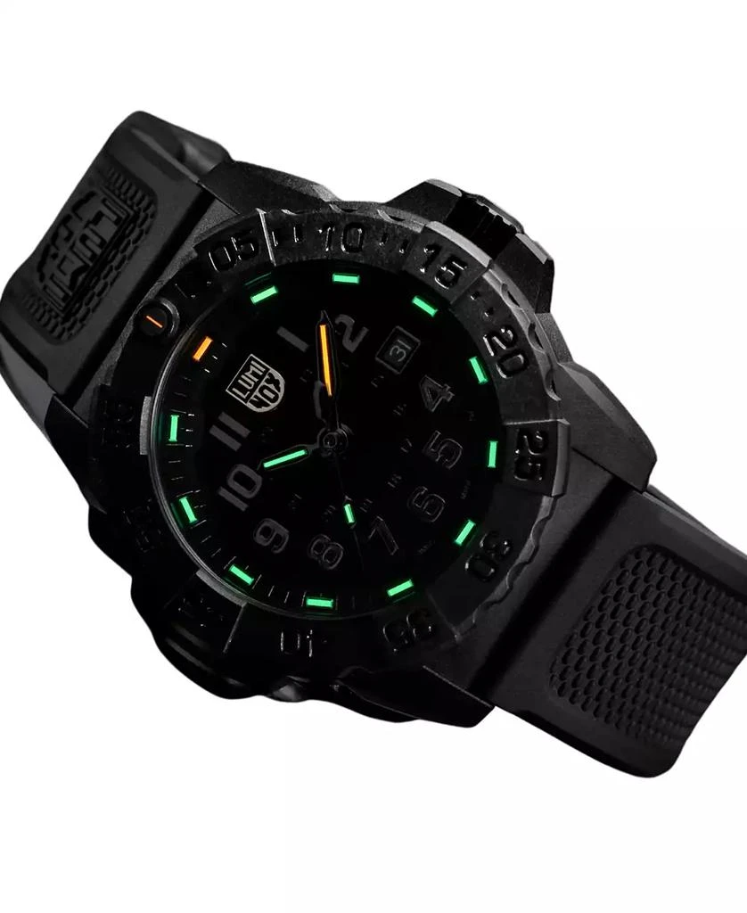 Luminox Men's Swiss Navy Seal Military Dive Black Rubber Strap Watch 45mm 3