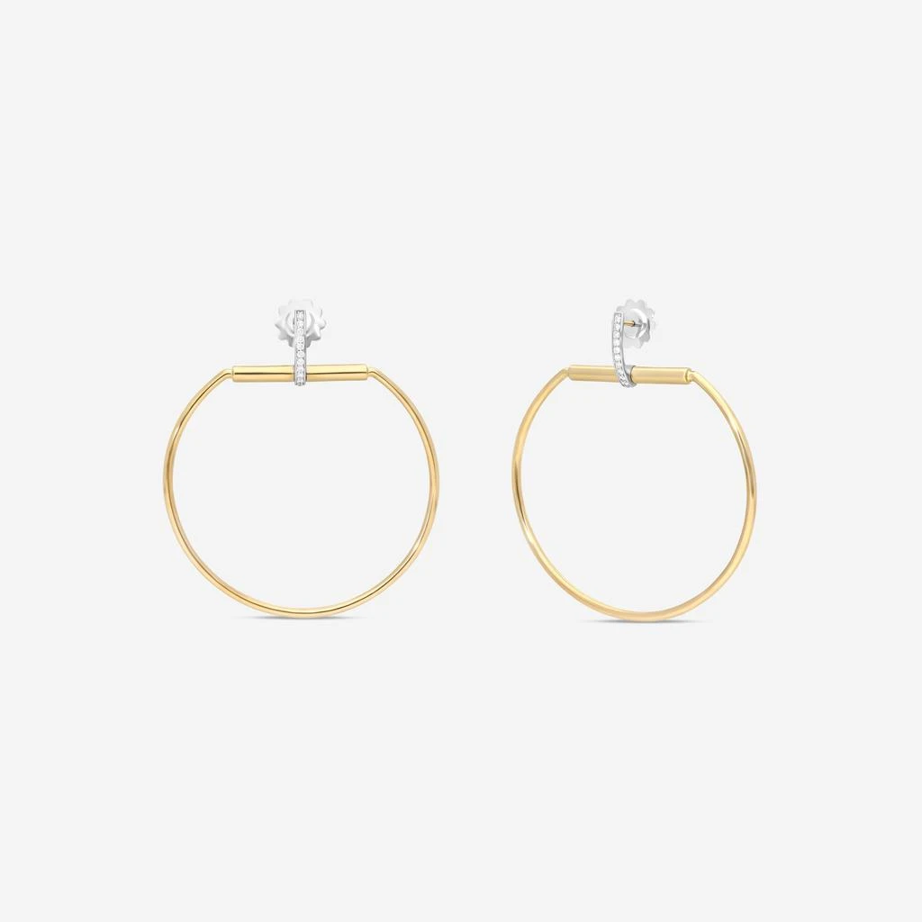 Roberto Coin Roberto Coin Classic Parisienne 18K Yellow & White Gold Diamond Drop Earrings 8882387AJERX 2