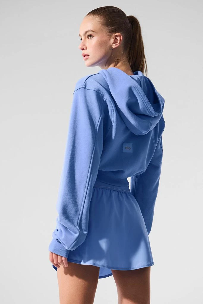 Alo Sweet Escape Zip Up Hoodie - Crystal Clear Blue 2