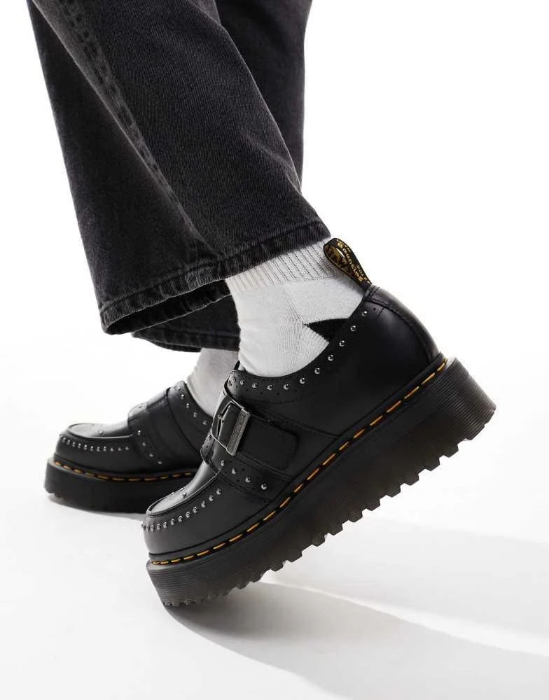 Dr. Martens Dr Martens Ramsey quad monk shoes in black leather 3