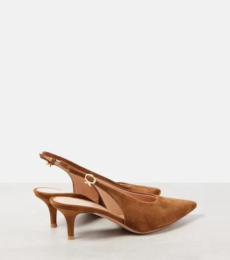 Gianvito Rossi Robbie 55 suede slingback pumps 2
