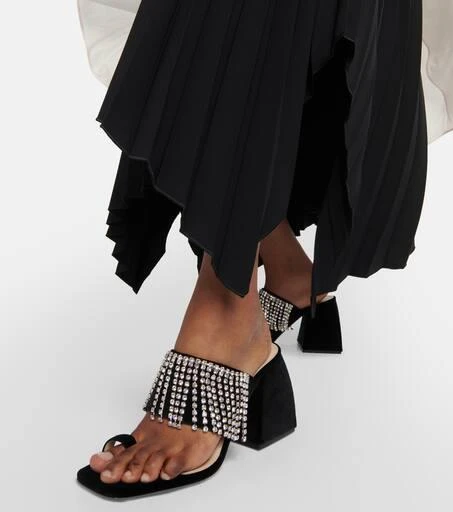NODALETO Bulla Preston black velvet high sandals 4