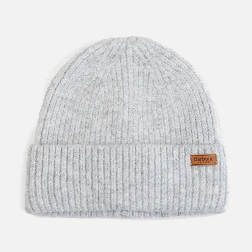 Barbour Barbour Pendle Logo-Detailed Ribbed-Knit Beanie 1