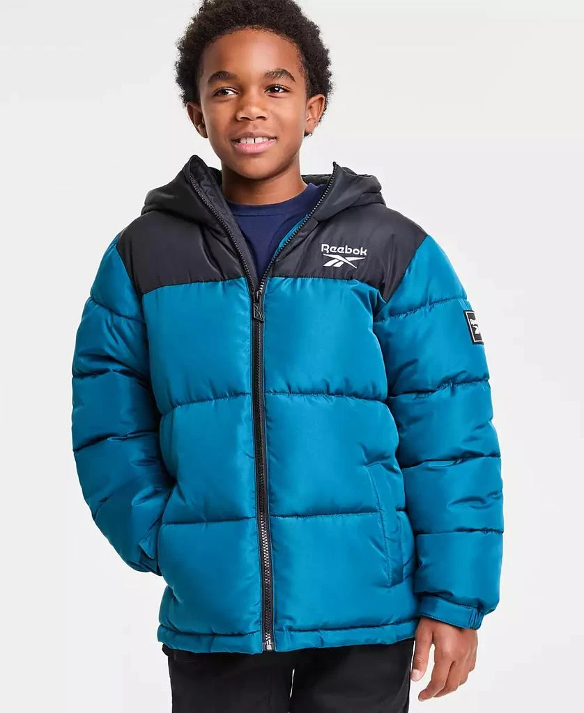 Reebok Big Boys
 Contrast Yoke Long Sleeve Puffer Jacket