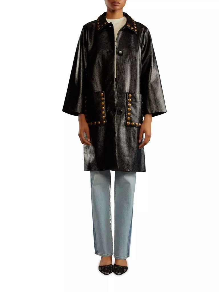 Cynthia Rowley Studded Faux Leather Jacket 2