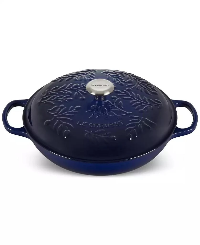 Le Creuset Cast Iron Braiser with Embossed Olive Branch, 3.5 Qt 1