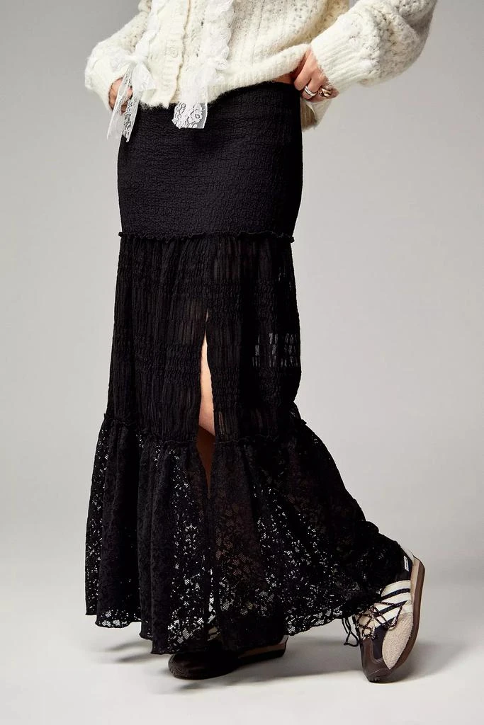 Urban Outfitters UO Bella Textured Prairie Maxi Skirt 1