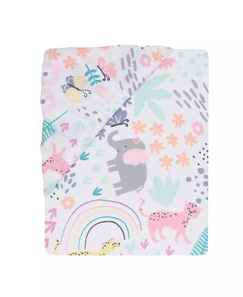 Bedtime Originals Rainbow Jungle Elephant/Leopard 3-Piece Baby Crib Bedding Set 7