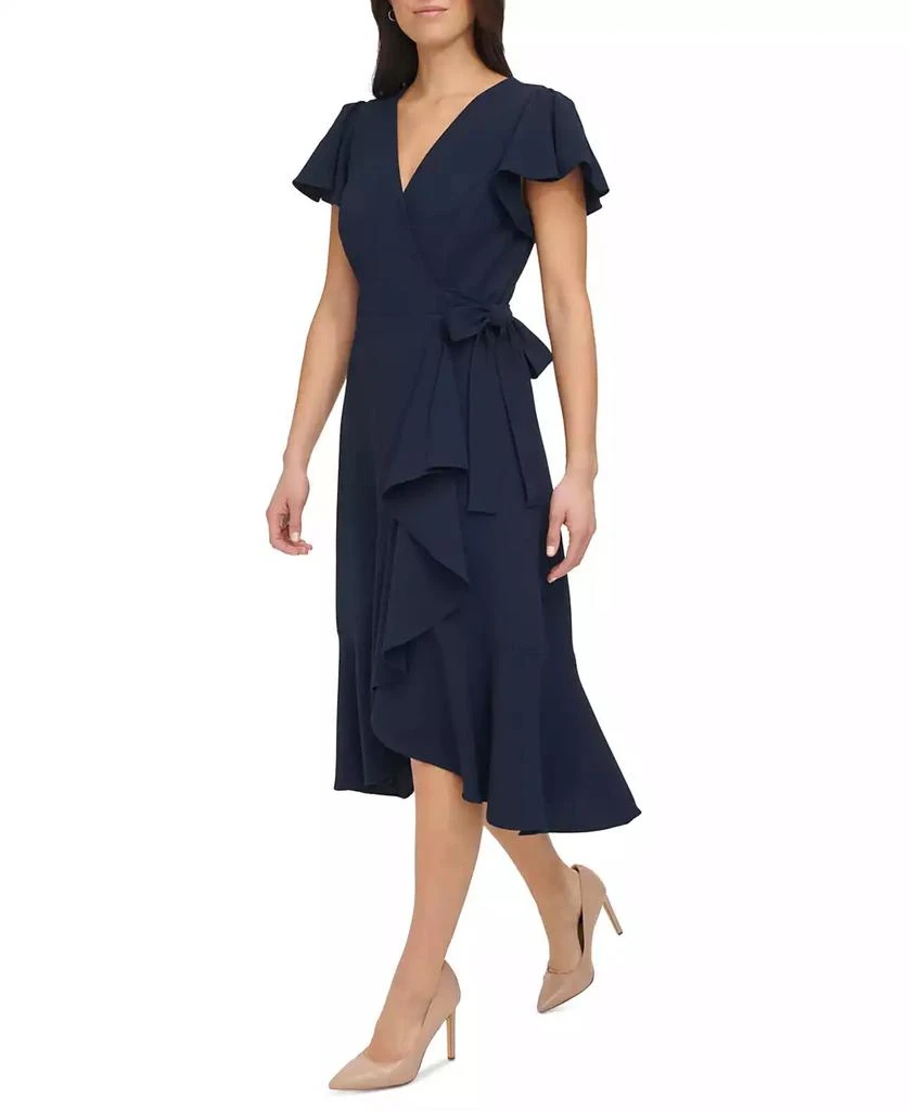 Tommy Hilfiger Women's Flutter-Sleeve Ruffle-Hem Dress 7