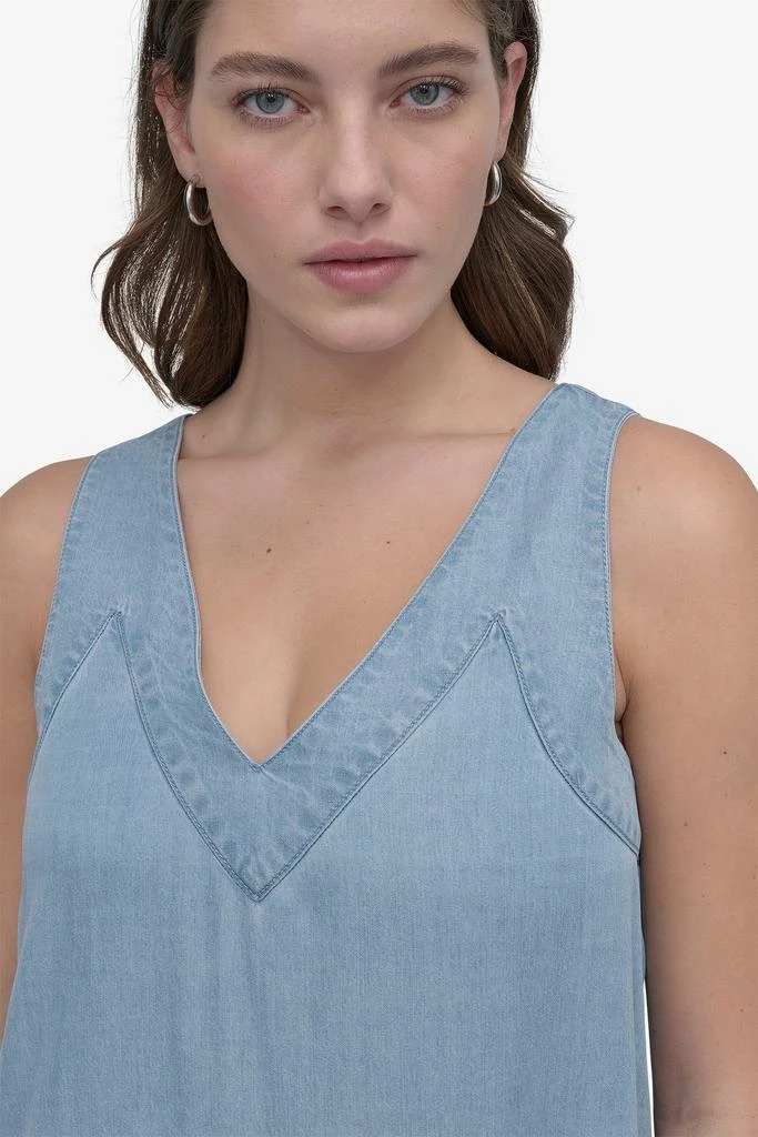 DKNY SLEEVELES V NECK TENCEL DRESS 5