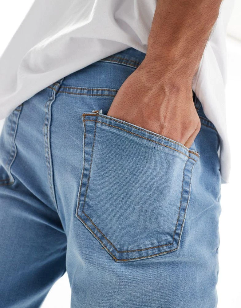 Don't Think Twice DTT stretch super skinny jeans in light blue 5