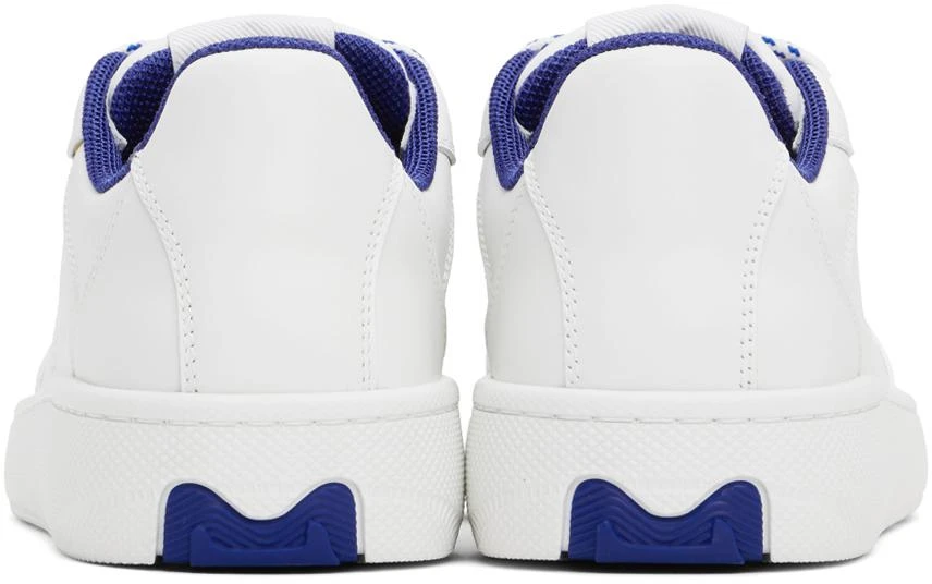 Burberry White Leather Stock Sneakers 2