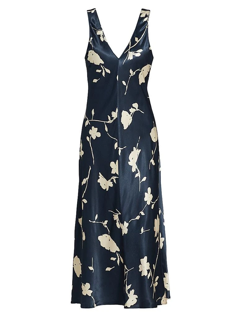 Rails Camellia Floral Satin Midi-Dress 1