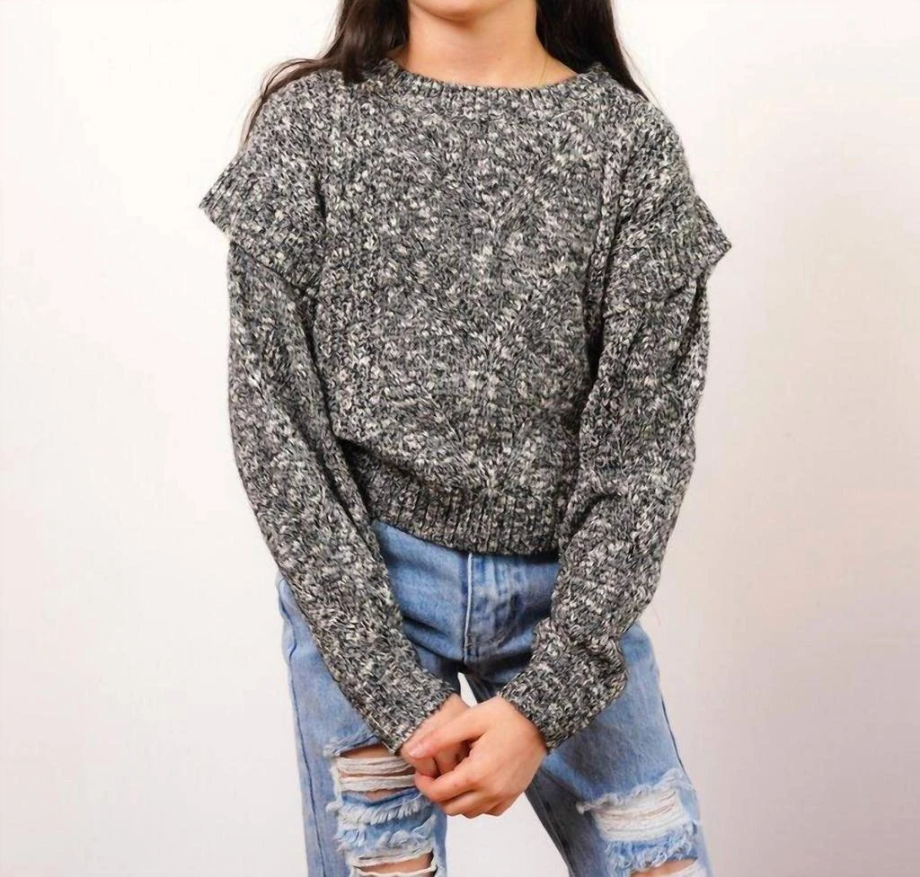 Central Park West Central Park West - Girls Lucky Novelty Yarn Pullover 1