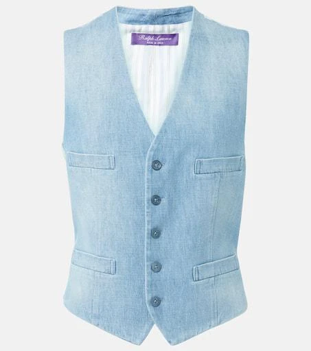 Ralph Lauren Distressed denim vest Gilets Free Shipping