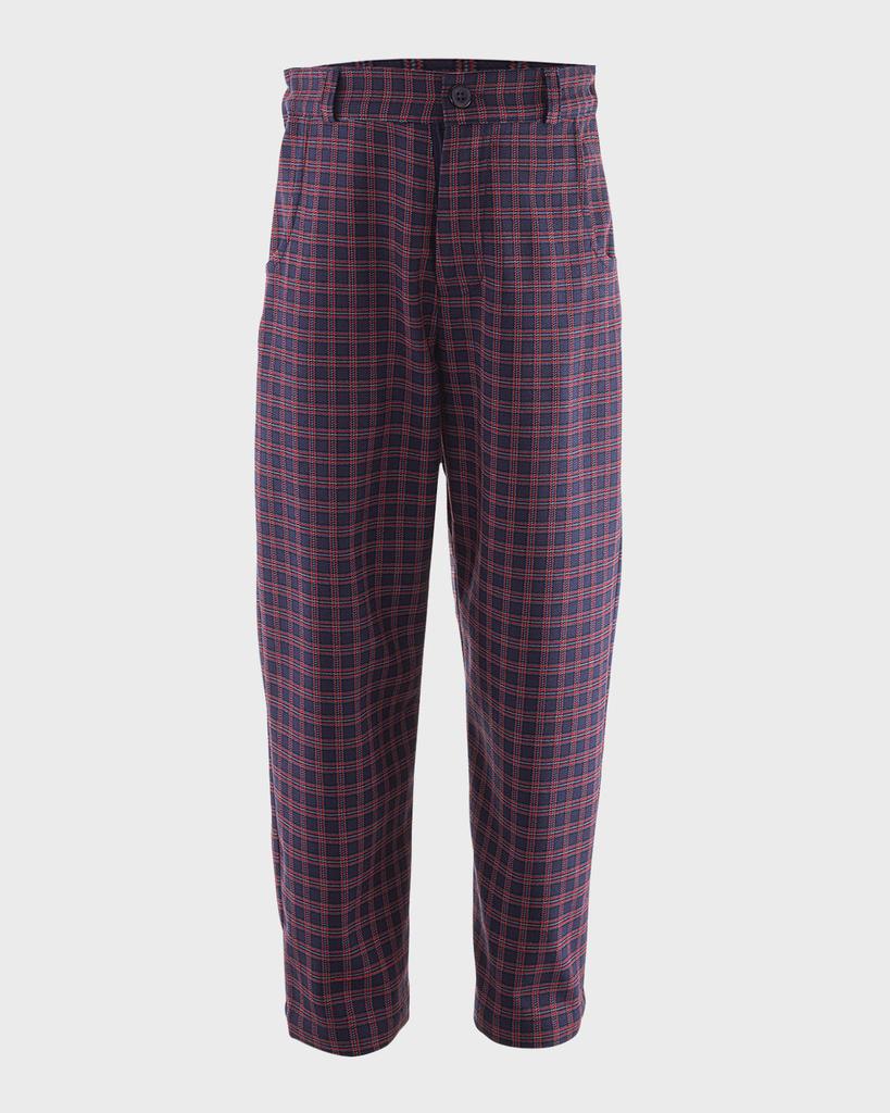 Rachel Riley Boy's Mini Check-Print Trousers, Size 2-10