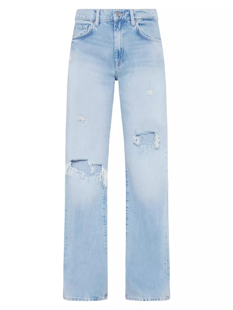 7 For All Mankind Tess Distressed Wide-Leg Jeans