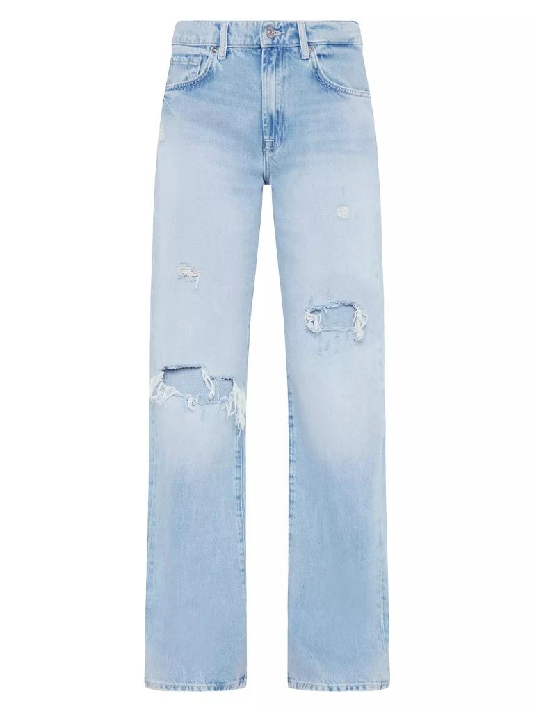 7 For All Mankind Tess Distressed Wide-Leg Jeans 1