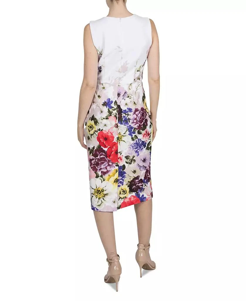 Donna Ricco Women's Asymmetric Twist-Neck Sleeveless Dress 3