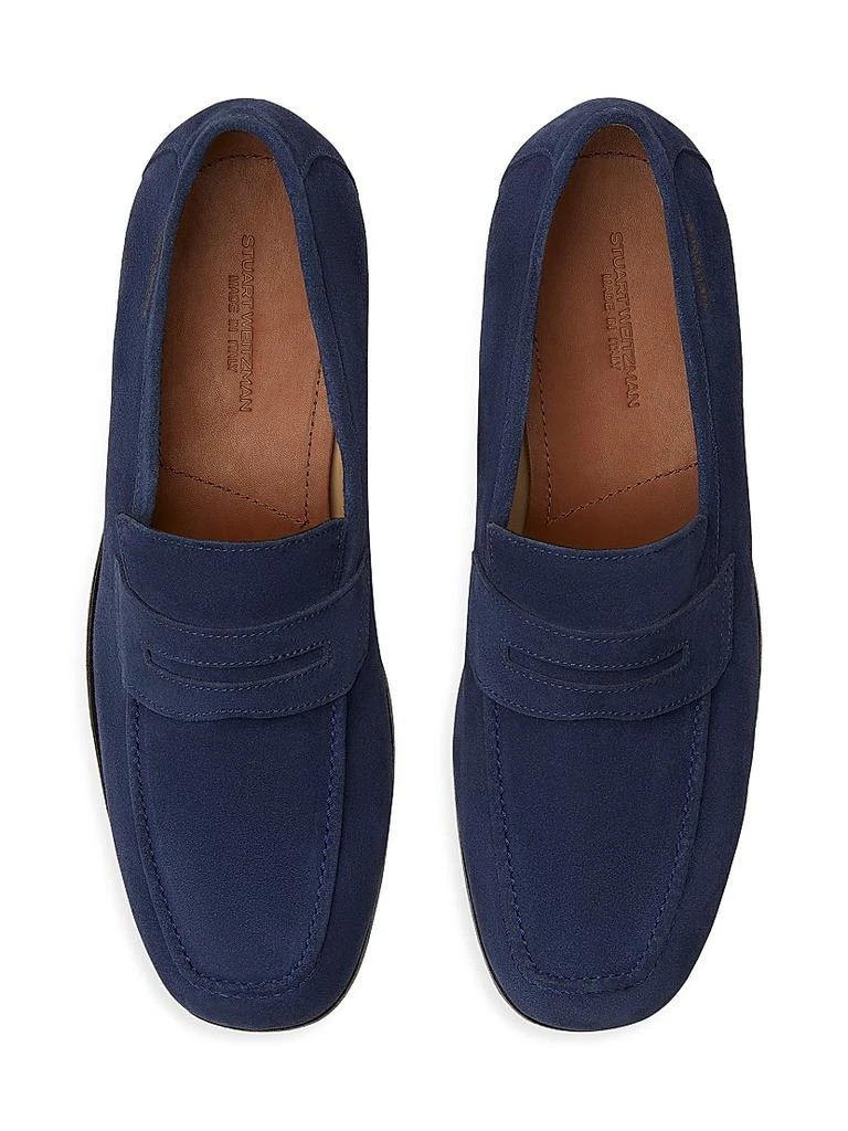Stuart Weitzman SW Club Suede Penny Loafers 4