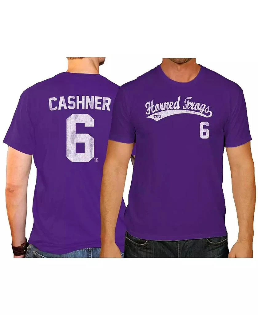 The Original Retro Brand Men's Andrew Cashner Purple TCU Horned Frogs NCAA Baseball T-shirt 1