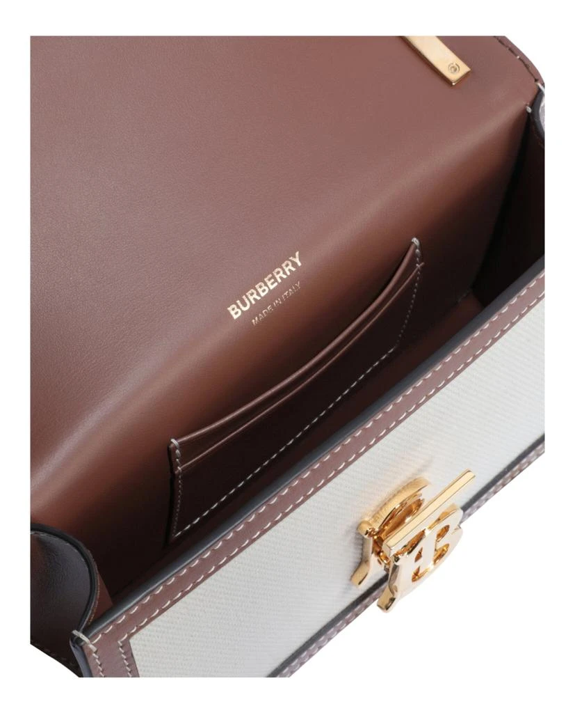 Burberry Mini Leather-Trimmed Canvas Shoulder Bag 6