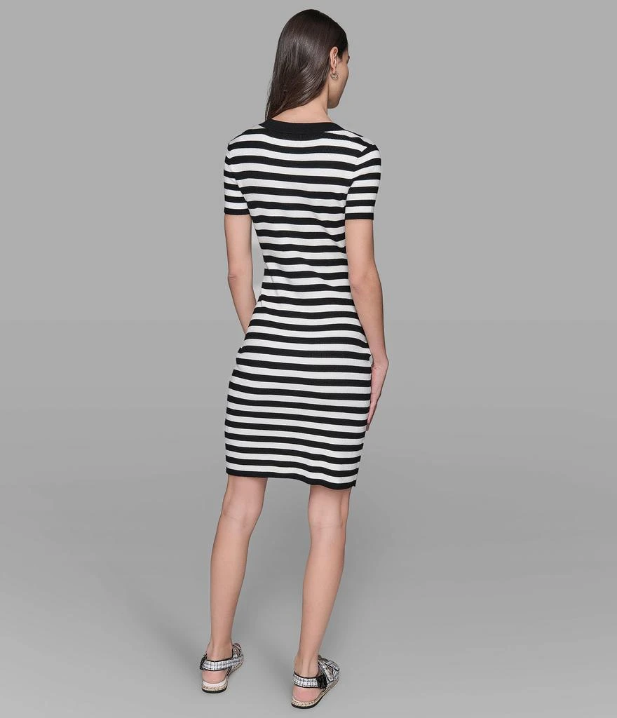 Karl Lagerfeld Paris SHORT SLEEVE STRIPED SWEATER DRESS 2