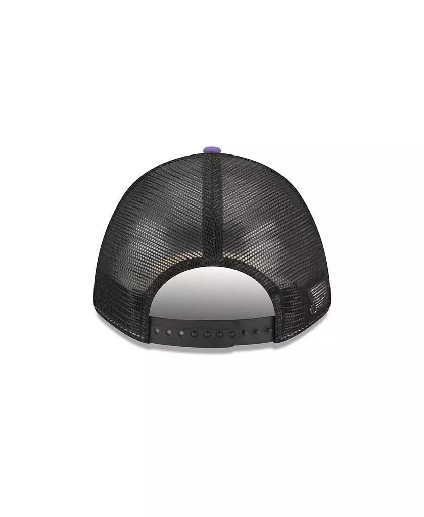New Era Men's Purple Baltimore Ravens Linear A-Frame 9FORTY Adjustable Hat