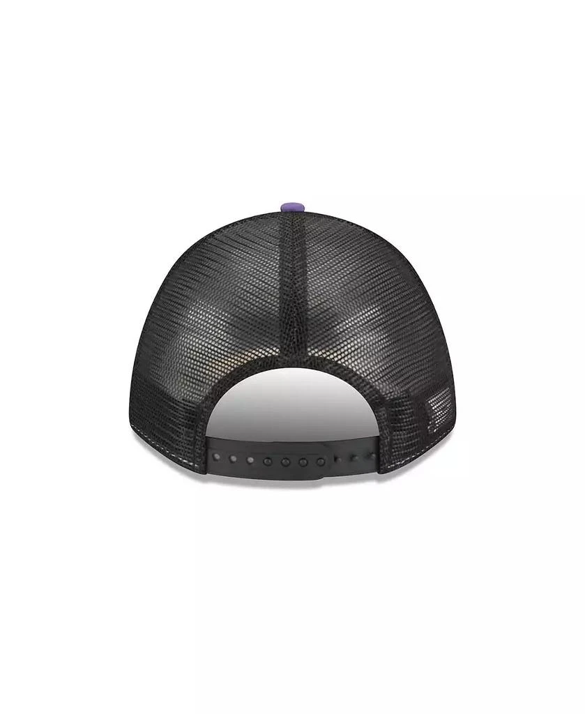 New Era Men's Purple Baltimore Ravens Linear A-Frame 9FORTY Adjustable Hat 2