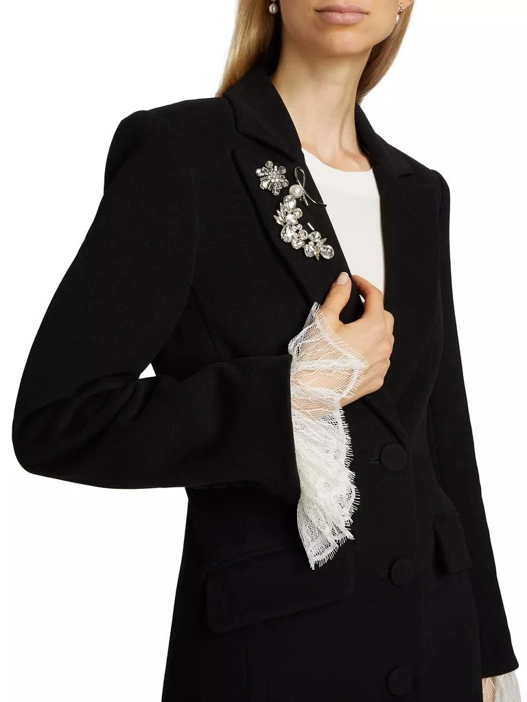 Cinq à Sept Roxie Lace-Trim Tailored Coat 6