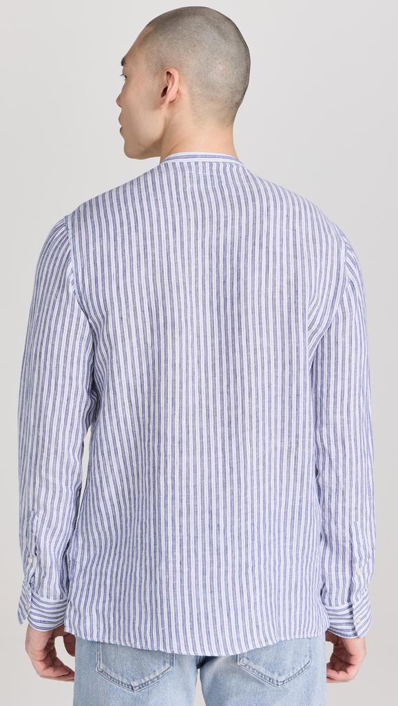 Officine Generale Gaston Linen Stripe Shirt