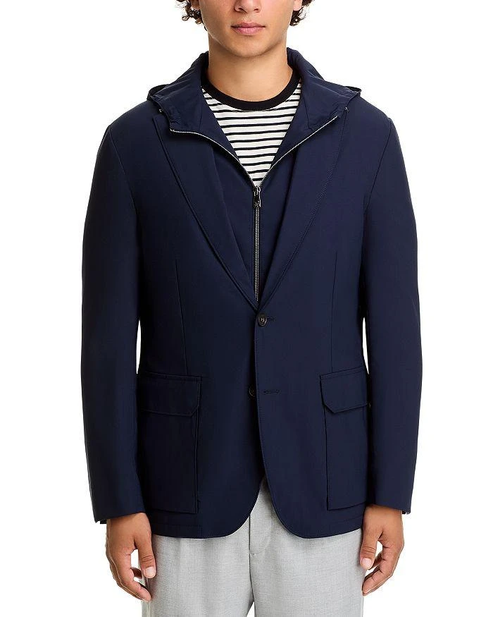 Corneliani Techno Wool Removable Hood Hybrid Sport Coat 4